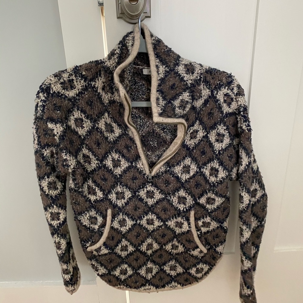 madewell quarter zip sweater